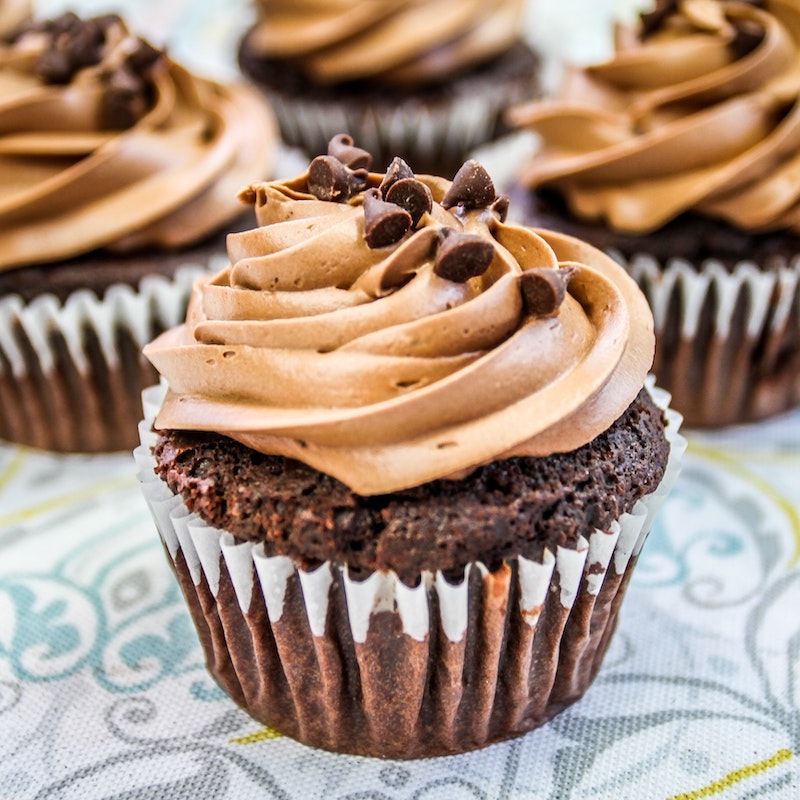 Chocolate cupackes with caramel buttercream